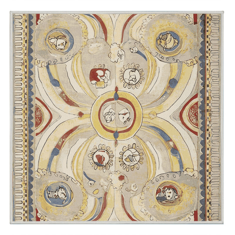 Tapis à rayures Flashy, Carré 6 pi