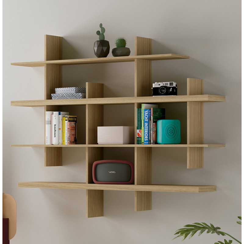 Lameshia 4 Piece Square Melamine Floating Shelf