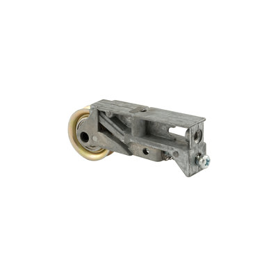 FHC D1640 Single Steel Roller Assembly, Ball Bearing, Concave Grooved Steel Rollers, 1-1/4" Roller Diameter, Gray Housing Finish, Single Pack