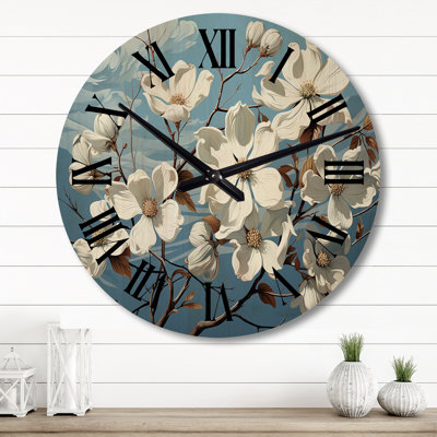 Viviette Solid Wood Wall Clock