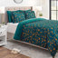 Ensemble de housse de couette réversible en microfibre sarcelle 3 pièces 