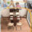 Space-Saving Folding Dining Table with Storage