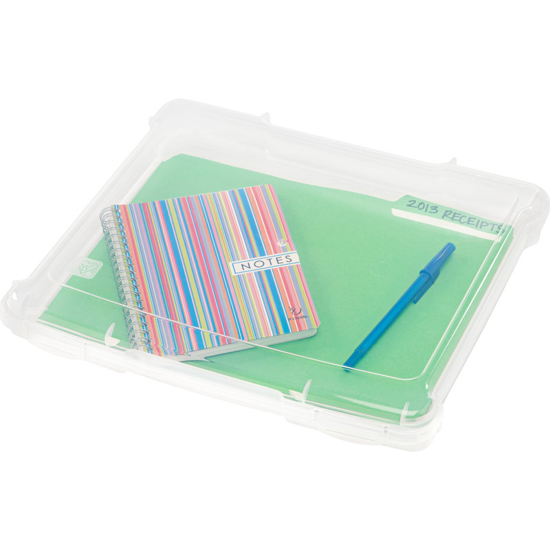 Clear Slim Stackable Lidded Project Case