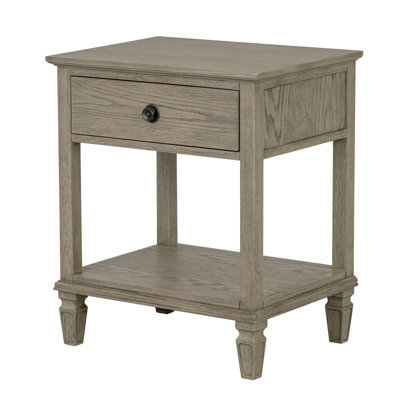 Table de chevet Victoria gris récupéré