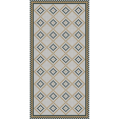 Roma Yellow Easy to Clean Vinyl Rug