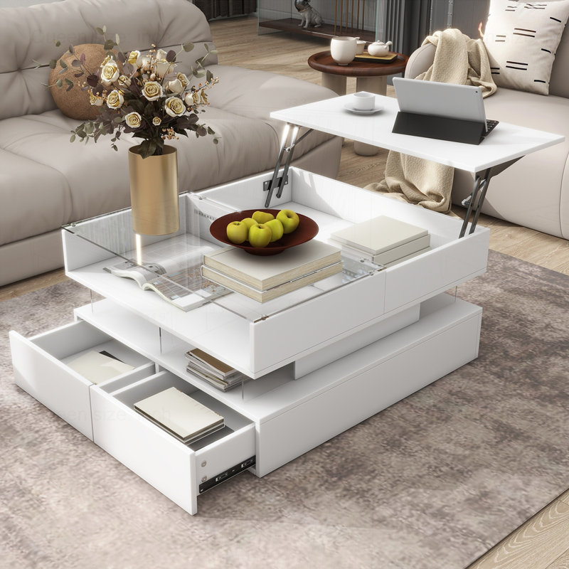 Table basse Modern Farmhouse, Blanc