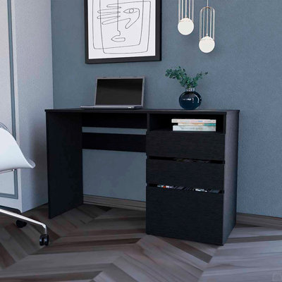3 Drawers Computer Desk, One Shelf