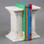 Serre-livres en marbre naturel champagne
