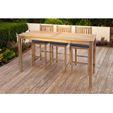 Huntington 3 - Person Solid Wood Solid Wood Top Four Leg Dining Set