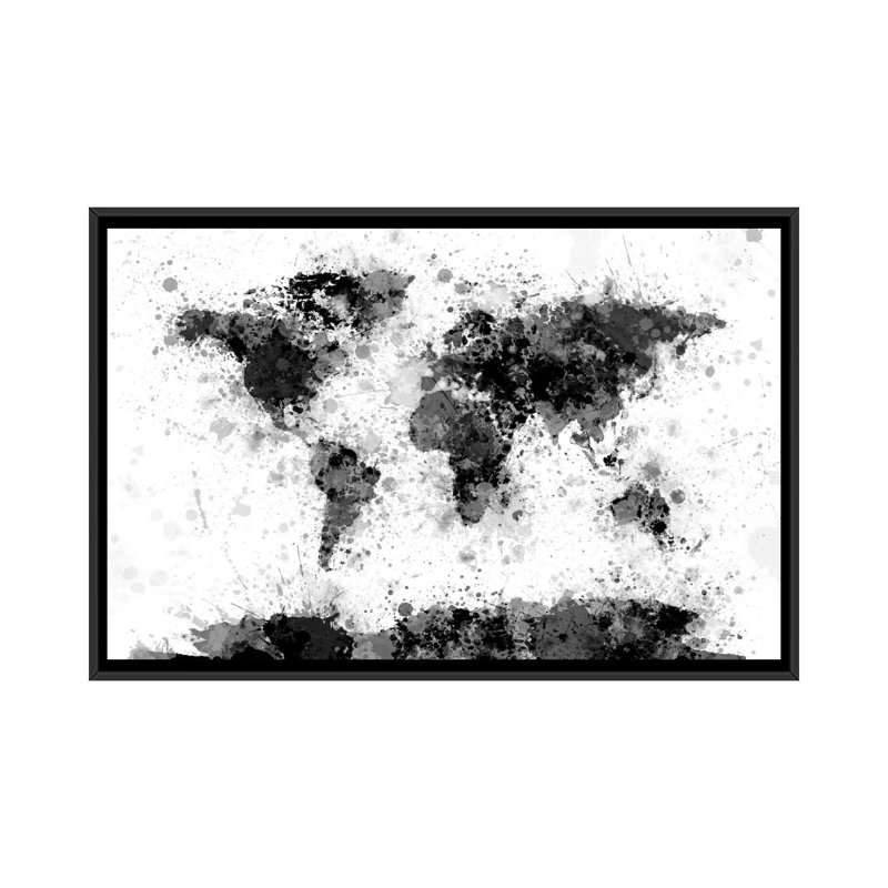 " Ink Blot " by Michael Tompsett, 18" H x 26" W x 1.5" D, Black Framed Canvas, No Mat