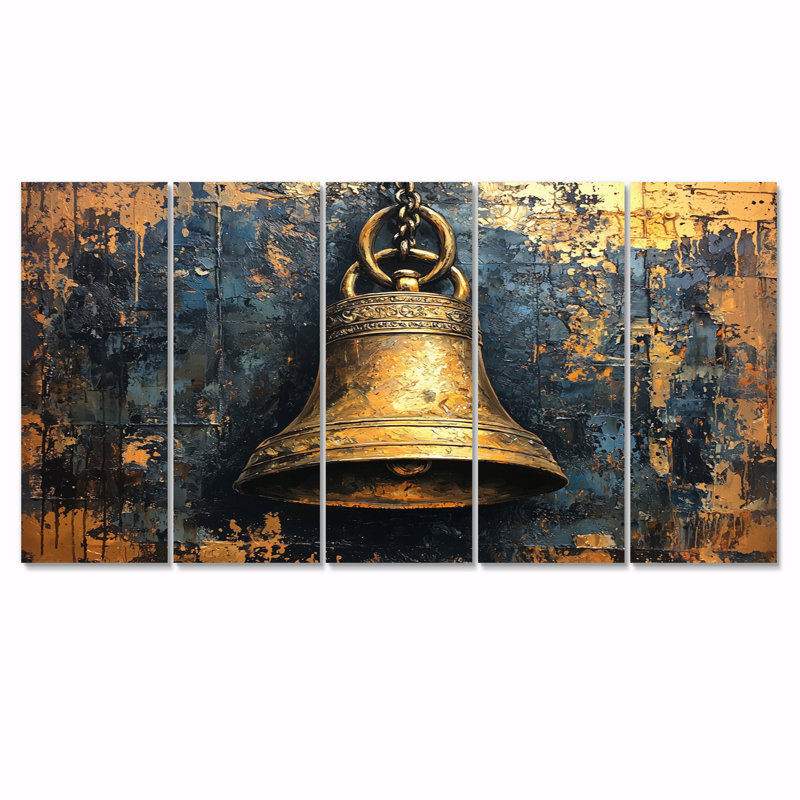 Lakiaya - Patriotiste des États-Unis, art mural - toile d'art moderne 5 pièces, H 28 po x l 60 po