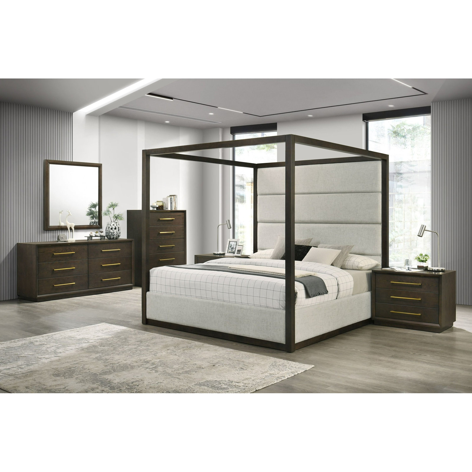 Langley 3 - Drawer Nightstand, Cherry