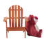 Chaise Adirondack en cèdre naturel pour enfants, pour l'intérieur et l'extérieur, capacité de 80 lb
