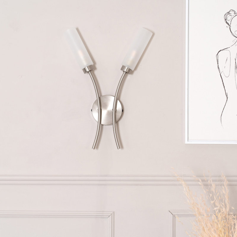 Aaniyah Armed Sconce, Brushed Chrome, Yes