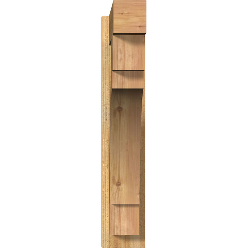 Persienne en bois Merced Block Rustic Timber, P 26 po x H 32 po, Sapin Douglas de 7 1/2 po (lisse)