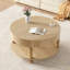 Table basse avec rangement double, table basse ronde avec rangement et compartiment caché