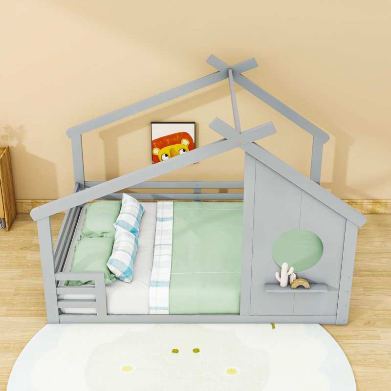 Lit pour enfant Montessori, gris, Complète