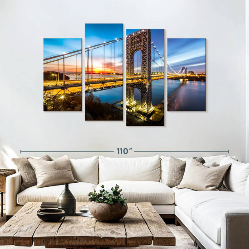 Lilie George Washington Bridge Lights, 54" H x 84" W