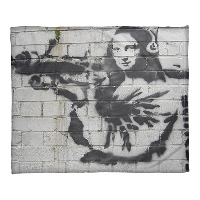 Banksy Sewn Throw Blanket