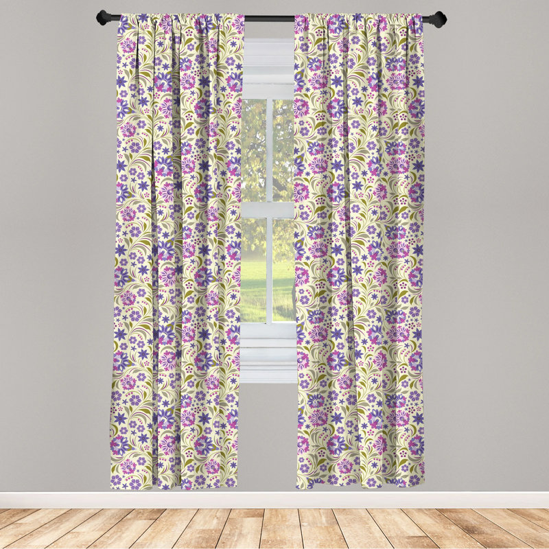 Semi-Sheer Rod Pocket Curtain Panels, 28" x 63"
