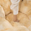 Canapé une place sans os, pouf en fausse fourrure avec coussin en forme de queue de chat-452223994