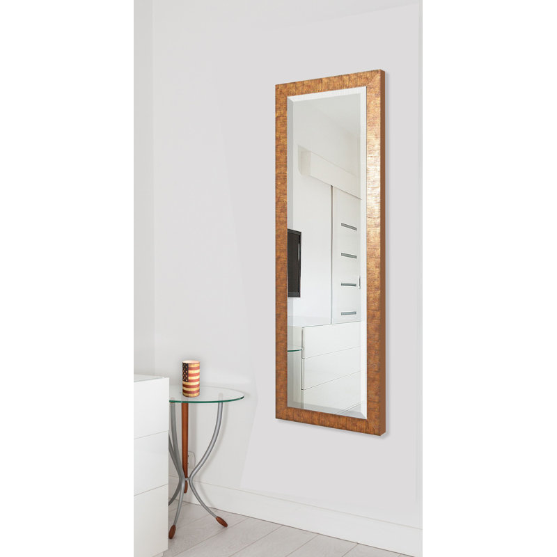 Denver Solid Wood Flat Wall Mirror, Bronze, 62" H x 24" W