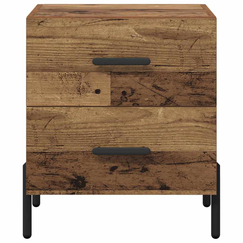 40cm W Manufactured Wood Bedside Table, Old Wood