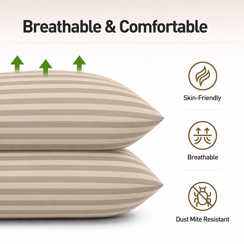 17 Stories Pillow Case, BEIGE