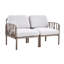 Canapé de jardin pour l'intérieur et l'extérieur avec canapé et coussins moelleux pour l'extérieur