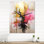 Rétro lever de soleil rétro Glam aquarelle - horloge murale rétro géométrique moderne