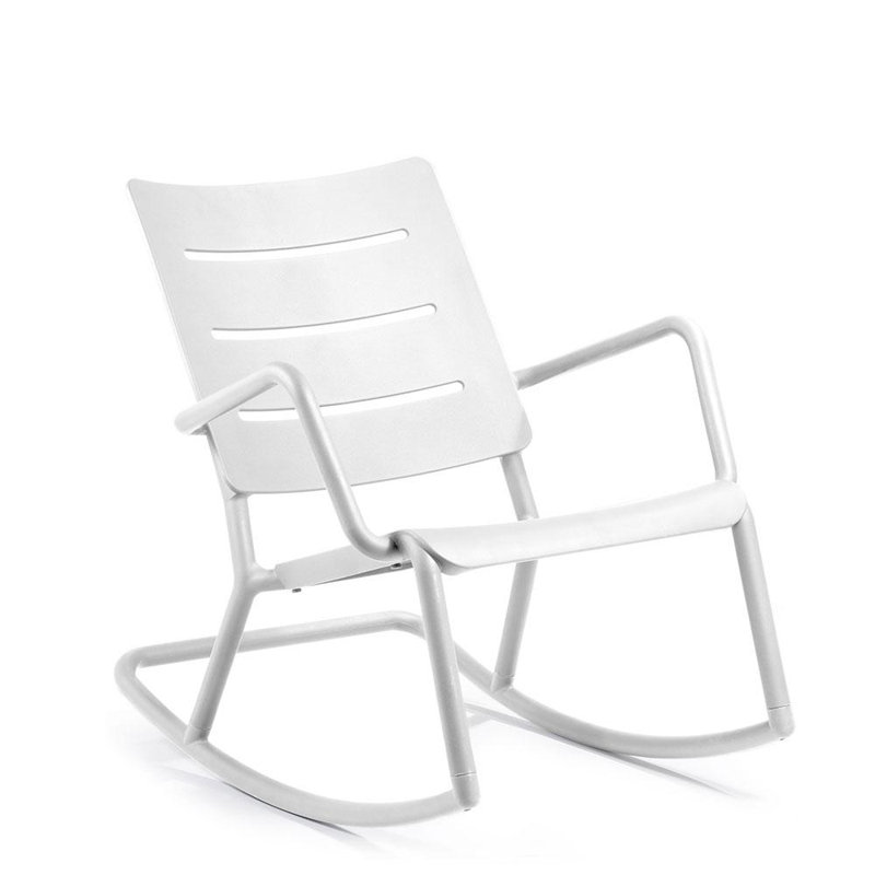 Chaise berçante Outo, Blanc