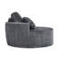 Fauteuil lounge rond surdimensionné de 127 cm (50 po), méridienne circulaire moderne rembourrée avec assise profonde, canapé-lit moelleux et confortable pour coin lecture, salon et chambre, aucun assemblage requis (gris)-677864807