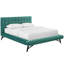 Grand lit plateforme tapissier en tissu touffeté Julia-1680875238