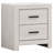 2 - Drawer Nightstand Featuring Coastal White And Smooth Modern Handles, Bedroom Functionality Upgrade, 23.5 Inches Tall For Organization, With 16.5 Deep-834130498