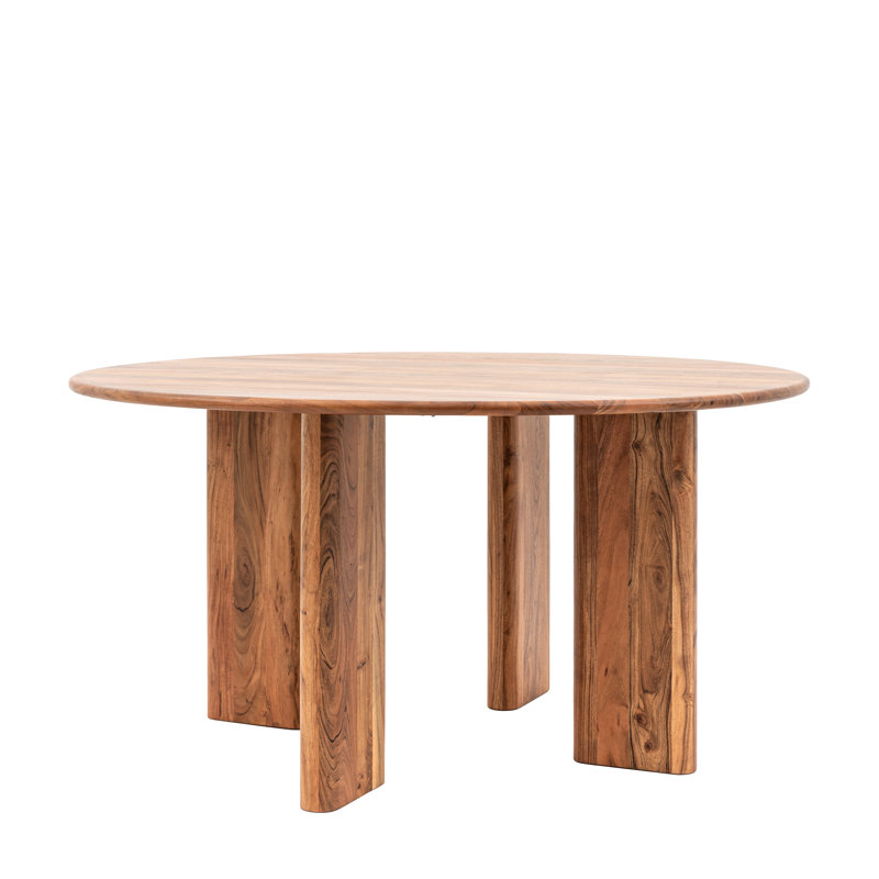 Fishersville Acacia Round Dining Table