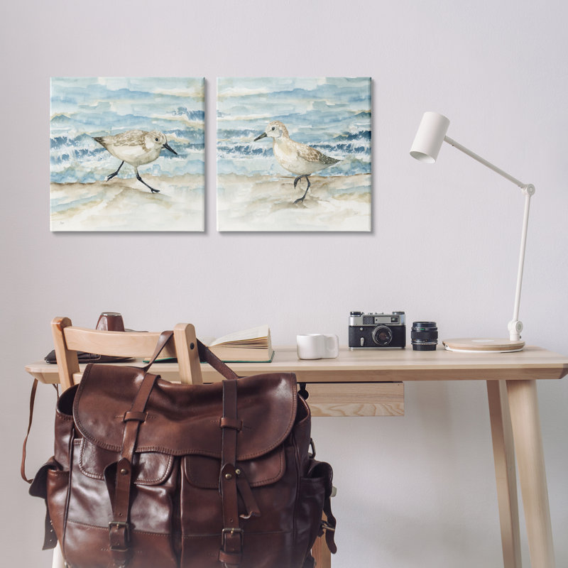 Ensemble de toiles 2 pièces Sandpipers, H 17 po x l 17 po