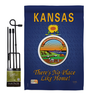 Double Sided 18.5'' H x 13'' W Polyester Flag Set