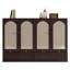 Grand lit escamotable avec centrale électrique, panneau en rotin et armoire en bois de pin, espresso-1116389146