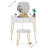 Table with Mirror Lamp,Dressing Table with 2 Drawers