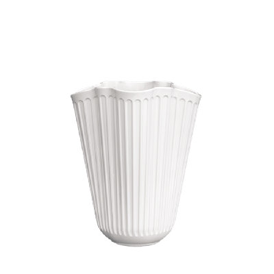 Unfold Vase, White, H: 6.5"