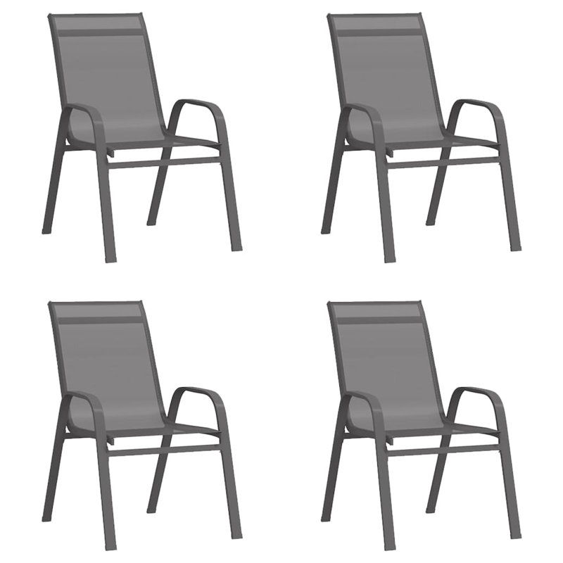 Lanikai Stacking Patio Dining Armchair, Grey
