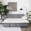Razzak 3 Seater Linen Sofa Bed-818036312