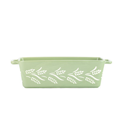 10 Strawberry Street Harvest Wheat Baking Dish, Loaf Pan, Sage