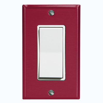 Plain Dark Red 1 - Gang Toggle Light Switch Standard Wall Plate