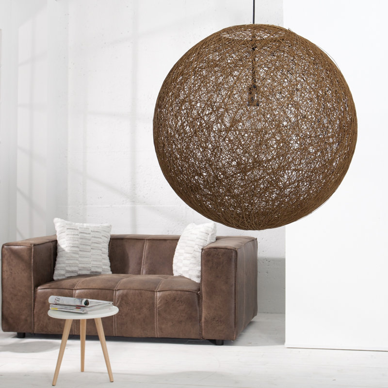 Tiffin 1 - Light Single Pendant, 45cm H x 45cm W x 45cm D, Brown