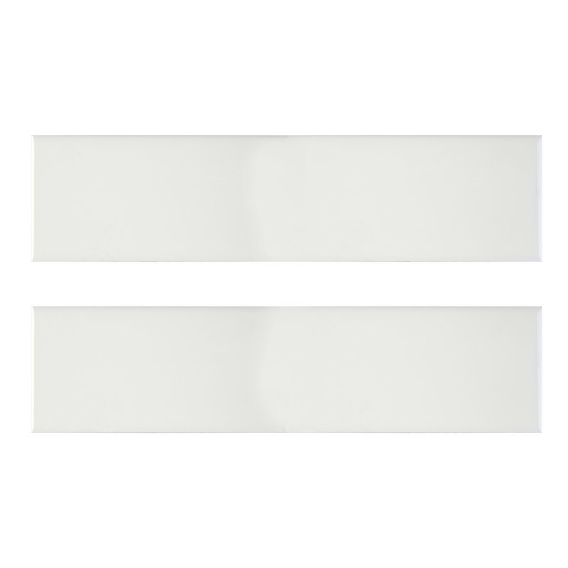 White Glossy 4'' x 12'' Ceramic Subway Wall Tile
