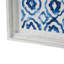 Ensemble de 2 sculptures suspendues bleues et blanches, décoration murale moderne, 12,5 po x 24,5 po