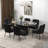 Dinnington Velvet Upholstered Side Chair With Black Legs-480444292