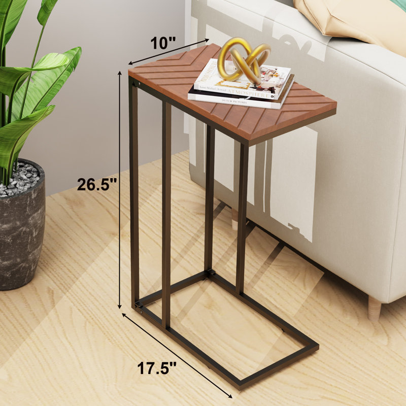C-Shape End Table Foldable