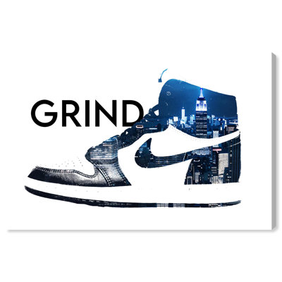 Grind Sneaker Canvas Sneaker Art Prints by Notoriart